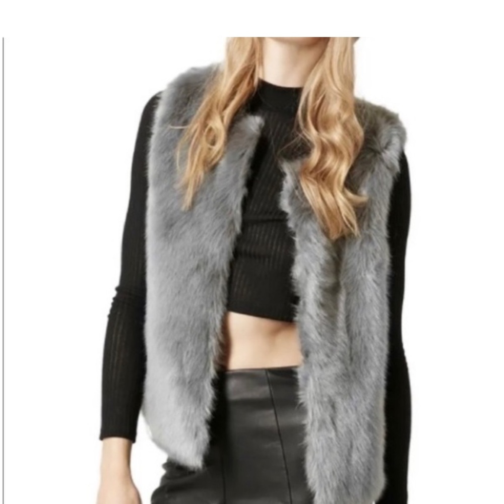Topshop Grey Winter Vest